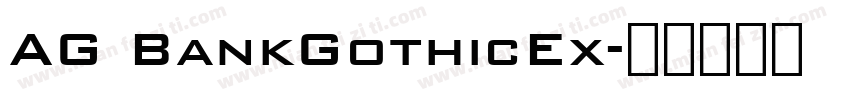 AG BankGothicEx字体转换